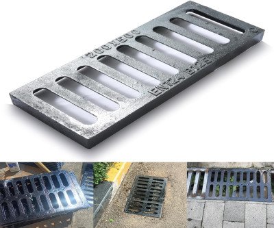 Heavy-Duty Cast Iron Drain Grate - Rust-Proof Outdoor Protection