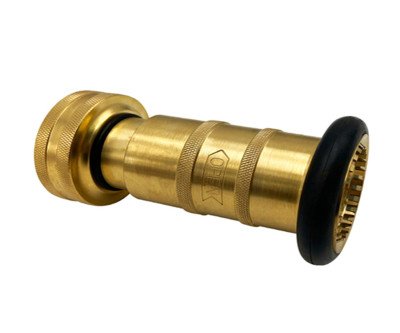 Heavy-Duty Fire Hose Nozzle: Adjustable Brass Spray Control