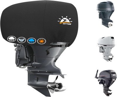 Heavy-Duty Waterproof Outboard Motor Cover - 600D Fade Resistant Protection