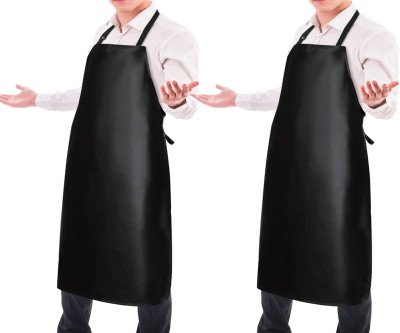 Heavy-Duty Waterproof Vinyl Aprons for Grilling & Work - 2 Pack