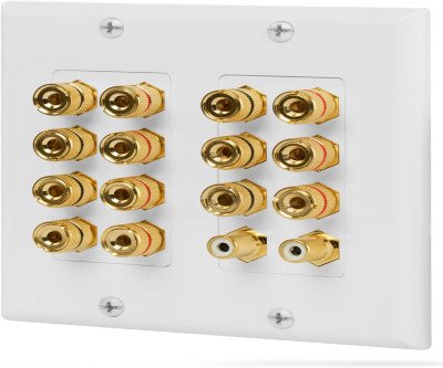 Clean Home Theater Installation - 7.1 Surround Sound Wall Plate