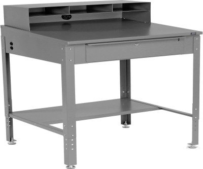 Secure Industrial Workstation with Lockable Storage