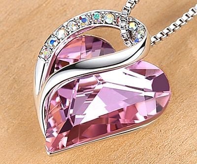 Infinity Love Birthstone Heart Pendant