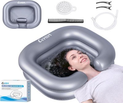 Inflatable Shampoo Basin for Bedside Hair Washes