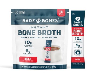 Instant Bone Broth Packets: Rich Savory Flavor on-the-Go