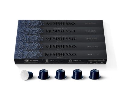 Intensely Bold Dark Roast Coffee Pods - 50 Count Nespresso Kazaar