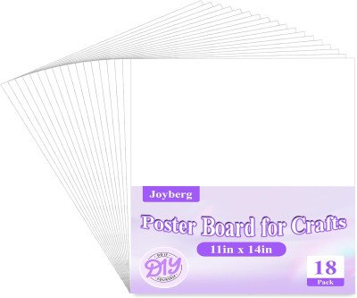 Joyberg 18 Pack White Poster Boards for Crafting