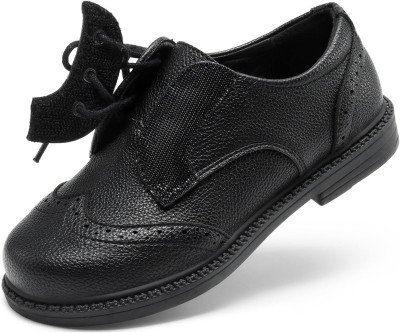 Easy-On Kids Oxford School Shoes with Hook-and-Loop Fastening