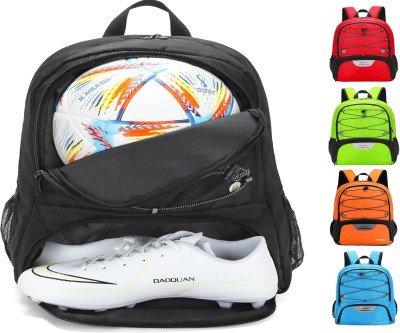 Kids Soccer Backpack: Ball Compartment + Cleat Pocket
