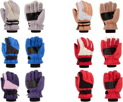 Keep Kids Hands Warm All Winter with 6 Pairs Waterproof Gloves