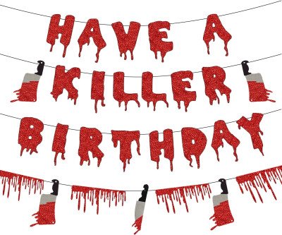 Killer Halloween Birthday Banner - Spooktacular Party Decor