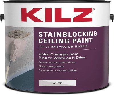 KILZ Stainblocking Ceiling Paint - Pink to White Formula