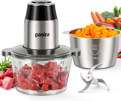 Kitchen Powerhouse: 450W Food Processor with Dual Bowls & Meat Grinder