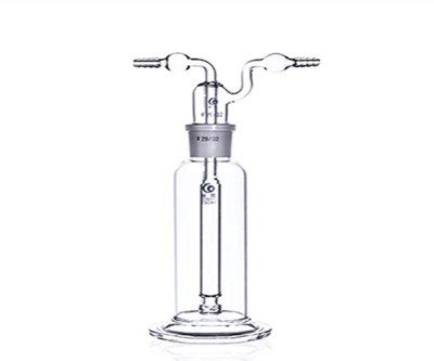 Lab Gas Purification System: 250ML Borosilicate Glass Washing Bottle