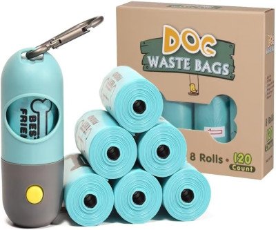 Leak-Proof Dog Poop Bags with Lavender Scent - 120 Count