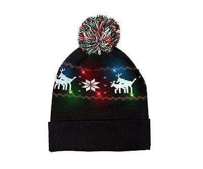 LED Light-up Knitted Ugly Sweater Hat