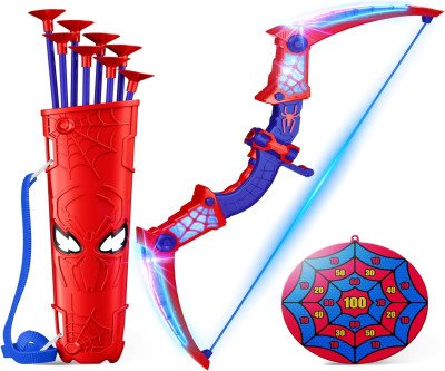 Light-Up Spider Bow & Arrow Set for Kid Heroes