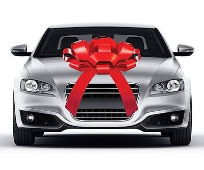 Magnetic Giant Red Car Bows