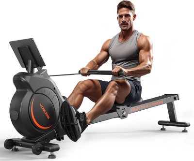 Premium Magnetic Rower for Home - Silent, Space-Saving Full Body Workout
