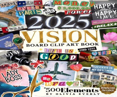 Manifest 2025: 500+ Vision Board Clips