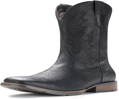 Men's Wide Toe Cowboy Boots - Classic Comfort & Style