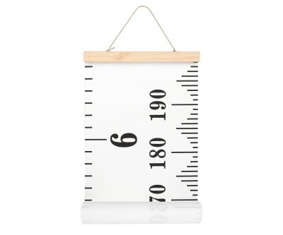 Charming Black & White Growth Chart for Kids