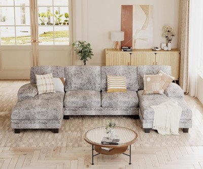 Modern U-Sectional Couch for Small Spaces