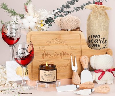 Mr & Mrs Wedding Gift Set - Complete Serving Board Collection