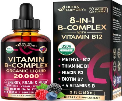 Natural Energy Boost: USDA Organic B-Complex Liquid Drops