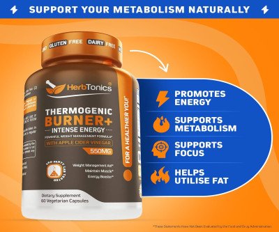 Natural Thermogenic Burner with Apple Cider Vinegar for Weight Management