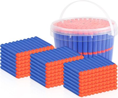 Never Run Out: 300 Nerf Elite Darts + Bucket
