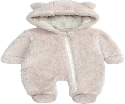 Snug Hooded Fleece Jumpsuit for Newborn Comfort