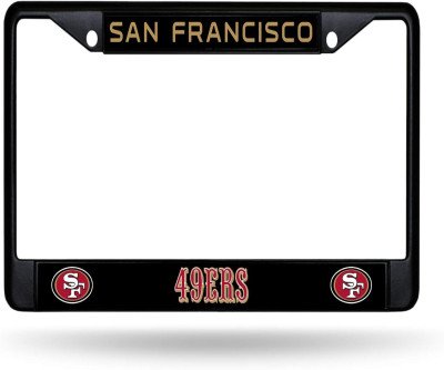 Sleek Black Chrome NFL License Plate Frame for True Fans