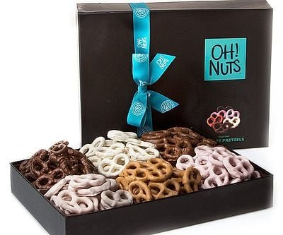 Oh! Nuts Chocolate Covered Pretzels Gift Basket