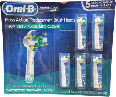 Deep Clean Between Teeth: Oral B Floss Action Brush Heads, 5-Pack