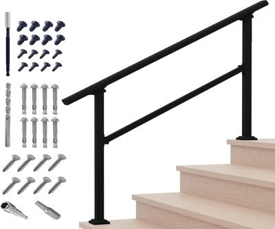 Safe & Sturdy Handrails for Steps - 1-4 Step Adjustable Support