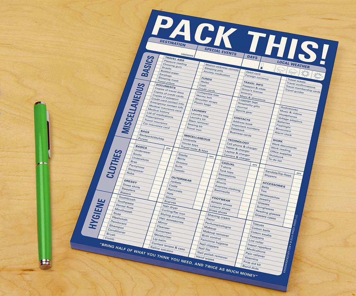 Pack This! Notepad