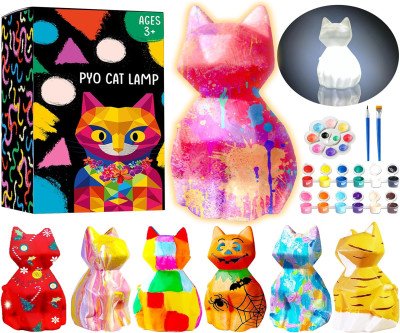 Paint Your Own Cat Lamp - DIY Night Light Craft Kit