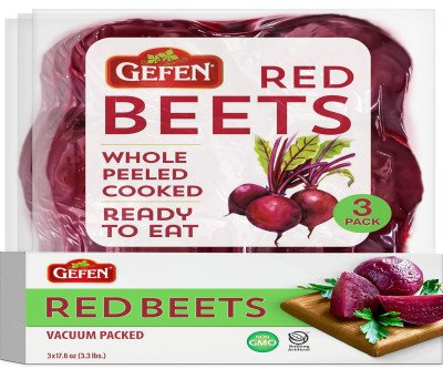 Peeled & Cooked Red Beets: Ready-to-Eat 3-Pack