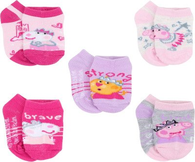 Peppa Pig No Show Socks - 5 Pack Comfort & Fun