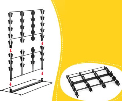 Perfect Snack Display: 4-Row Chip Rack with 64 Clips