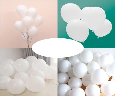 Perfect White Party Balloons - 200 Premium 5