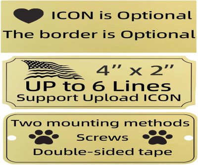 Personalized Brushed Stainless Steel Name Plate