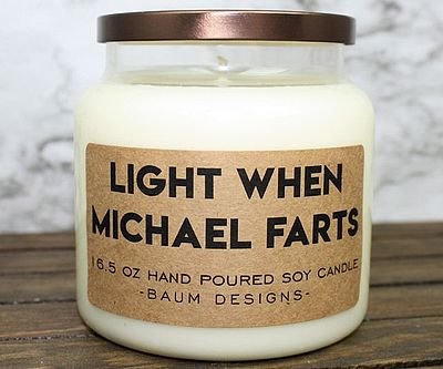 Personalized Fart Extinguisher Candles