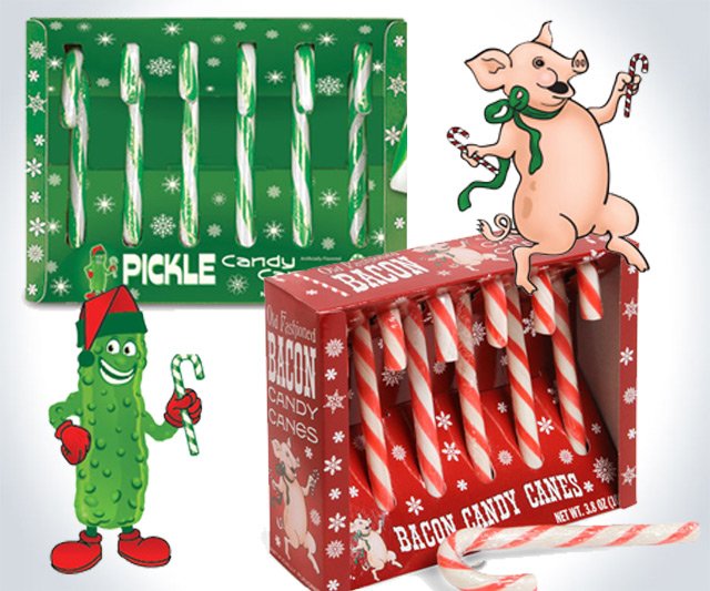 Pickle & Bacon Candy Canes