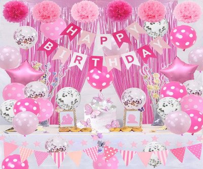 Complete Pink Birthday Party Kit - Dreamy Celebration Decor