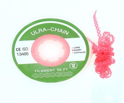 Pink Ortho Power Chains - 4.5M Brace Elastic Bands