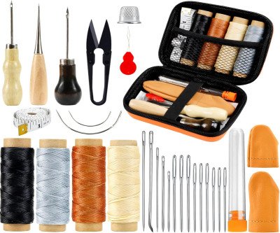Complete Leather Repair Sewing Kit with 31 Essential Tools