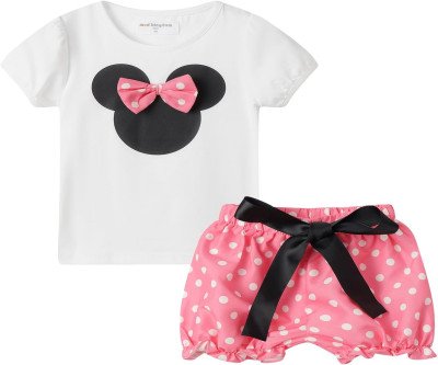 Playful Dot & Floral Summer Outfit for Girls