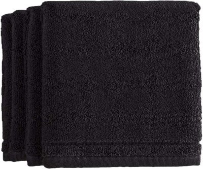 Plush Black Fingertip Towels - Soft 4-Pack for Bathrooms